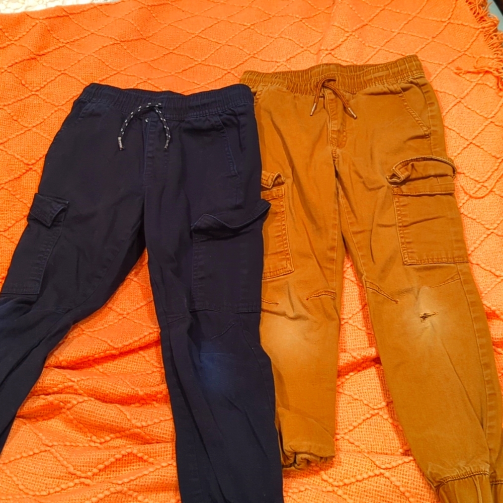 Boys elastic waist cargo pants